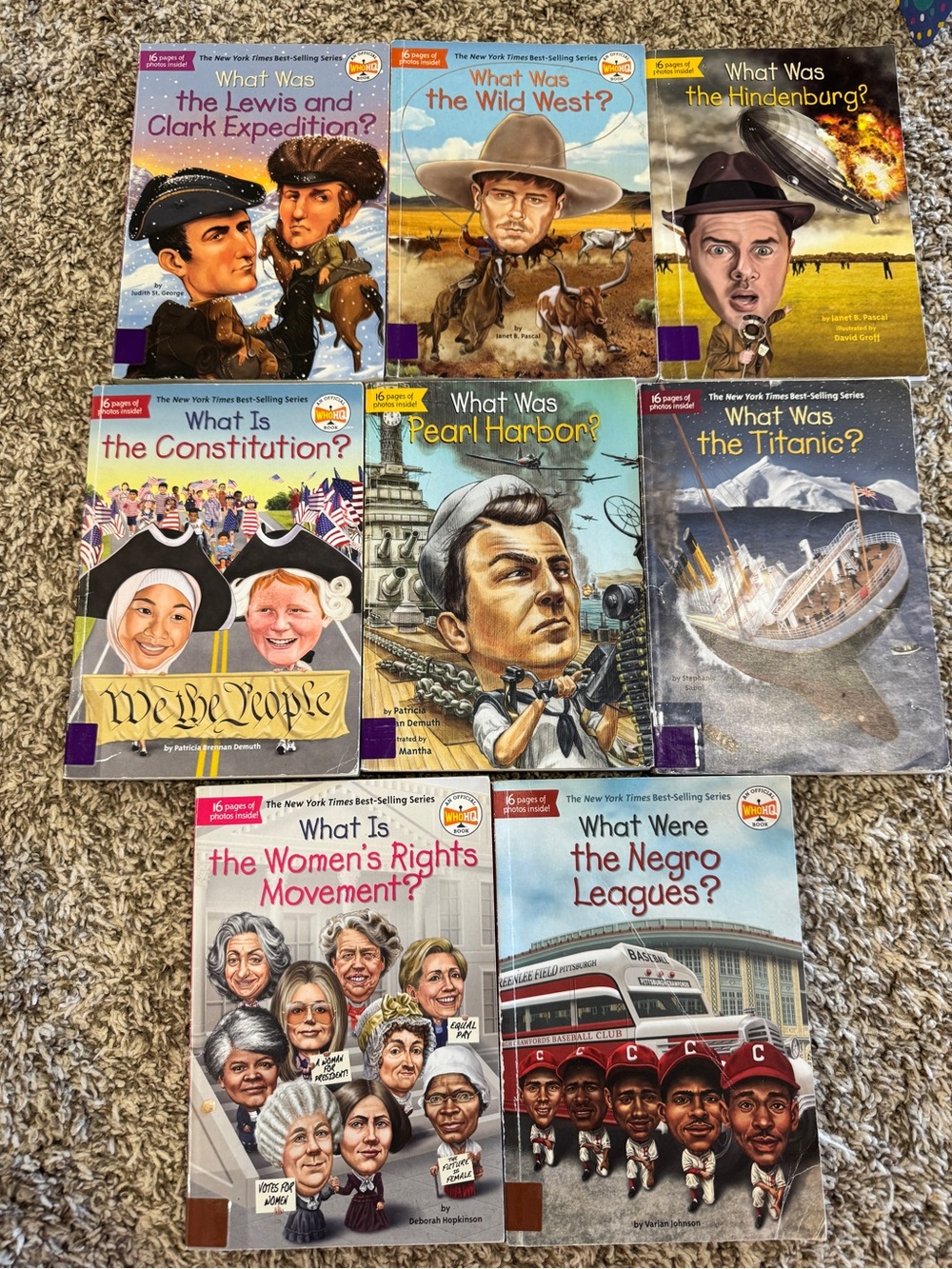 Set of 8 "What Was / What Is" Illustrated History Books - Colorful Covers